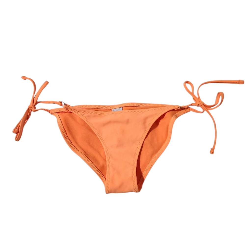 Forever 21 Neon Vibrant Orange Bikini Bottom Side Tie Women's Size S